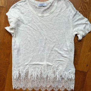 Sandro White Lace Top